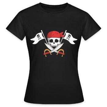 Pirates matelots pirates pirates navire bateau enfant - T-shirt Femme - noir - Devant - AI Model Female 172 dark (172cm)