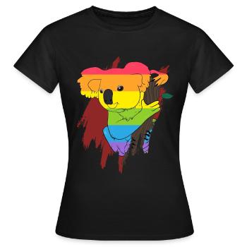 LGBT Gay Gay Pride CSD Lesbienne - T-shirt Femme - noir - Devant - AI Model Female 172 dark (172cm)