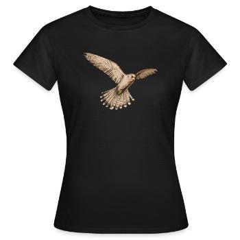 Fauconnier de la tour I de l’oiseau de proie chasse au croquant motif pour fauconnier - T-shirt Femme - noir - Devant - AI Model Female 172 dark (172cm)