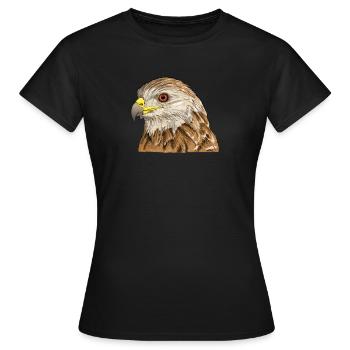 Rotmilan I Greifvogel Chasse au croquant motif pour fauconnier - T-shirt Femme - noir - Devant - AI Model Female 172 dark (172cm)