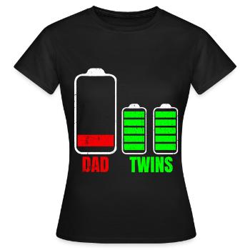 Zwillinge - Frauen T-Shirt - Schwarz - Vorne - AI Model Female 172 dark (172cm)