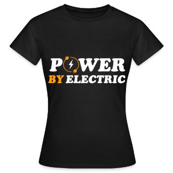 Voiture électrique électrique électrique électro-électrique power batterie - T-shirt Femme - noir - Devant - AI Model Female 172 dark (172cm)
