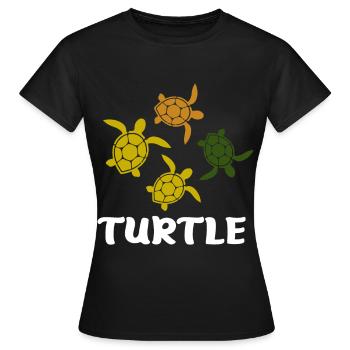 Tortue Animaux marins Tank Animaux Animaux - T-shirt Femme - noir - Devant - AI Model Female 172 dark (172cm)