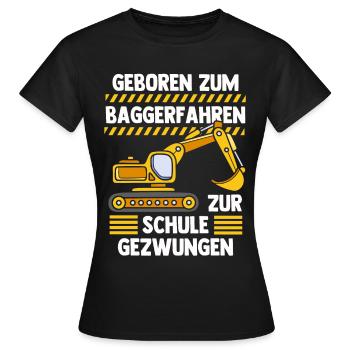 Bagger - Frauen T-Shirt - Schwarz - Vorne - AI Model Female 172 dark (172cm)