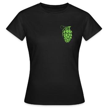 Houblon Malt I Brasserie Bière motif pour maître brasseur - T-shirt Femme - noir - Devant - AI Model Female 172 dark (172cm)