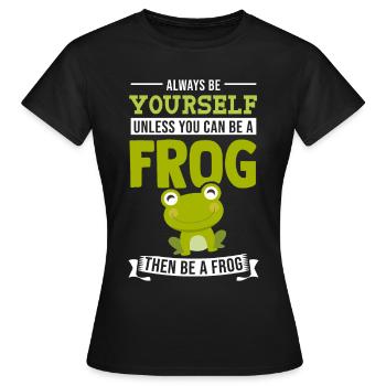 Grenouille Tshirt Crapaud Têtard Grenouille Arboricole Grenouille - T-shirt Femme - noir - Devant - AI Model Female 172 dark (172cm)