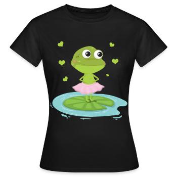 Frosch Geschenk Fröschlein Märchen Prinz Lurch - Frauen T-Shirt - Schwarz - Vorne - AI Model Female 172 dark (172cm)