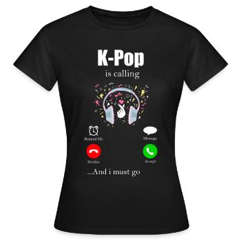 K-Pop - Frauen T-Shirt - Schwarz - Vorne - AI Model Female 172 dark (172cm)