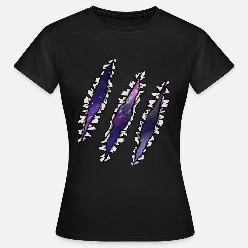 Scratch Galaxy Spatial - T-shirt Femme - noir