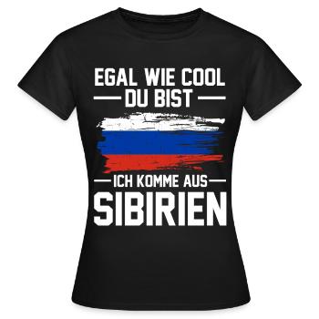 Russland Russe Sibirien Sibire - Frauen T-Shirt - Schwarz - Vorne - AI Model Female 172 dark (172cm)