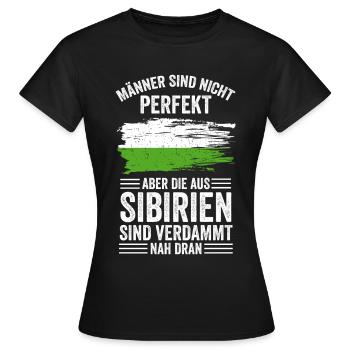 Sibirischer Mann Sibire Russe Ruslland Sibirien - Frauen T-Shirt - Schwarz - Vorne - AI Model Female 172 dark (172cm)