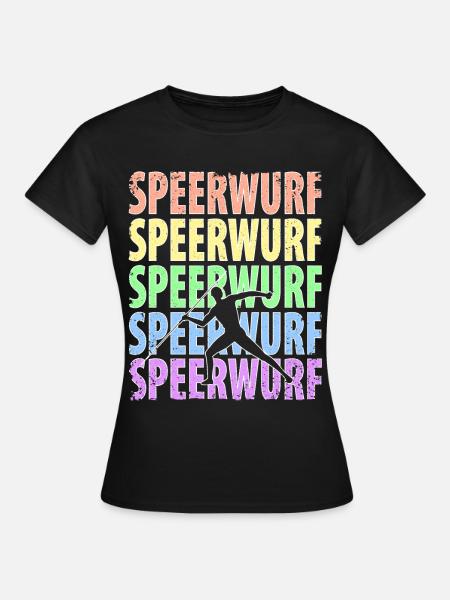 Speerwurf Speerwerfen Speerwerfer - Frauen T-Shirt - Schwarz