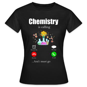 Chemiker Labor Periodensystem Neutron Alchemie - Frauen T-Shirt - Schwarz - Vorne - AI Model Female 172 dark (172cm)