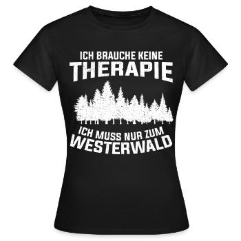 Westerwald Therapie Westerwälder - Frauen T-Shirt - Schwarz - Vorne - AI Model Female 172 dark (172cm)