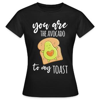 Avocado Toast Pärchen Liebe Romantik - Frauen T-Shirt - Schwarz - Vorne - AI Model Female 172 dark (172cm)