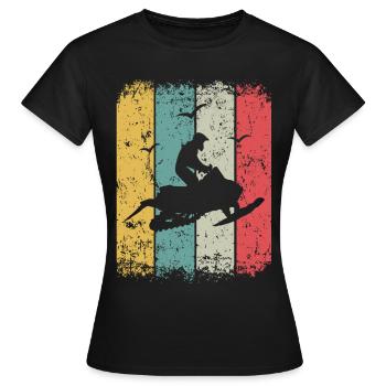 Motoneige Rétro Motoneigistes Skidoo - T-shirt Femme - noir - Devant - AI Model Female 172 dark (172cm)