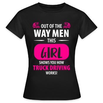 Conducteurs routiers chauffeurs routiers femmes - T-shirt Femme - noir - Devant - AI Model Female 172 dark (172cm)