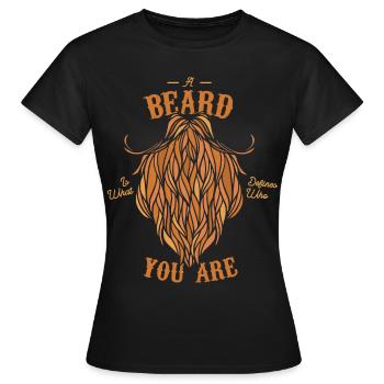 Beard Bearded Men Beards Gift - Women's T-Shirt - black - Front - AI Model Female 172 dark (172cm)