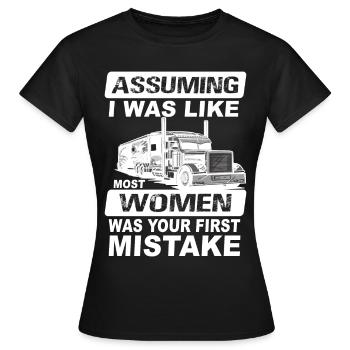 Truck driver Truck driver Truck driver Truck driver - Women's T-Shirt - black - Front - AI Model Female 172 dark (172cm)
