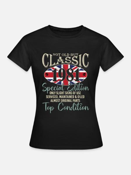 Not Old, But Classic British Union Jack, - Women's T-Shirt - black
