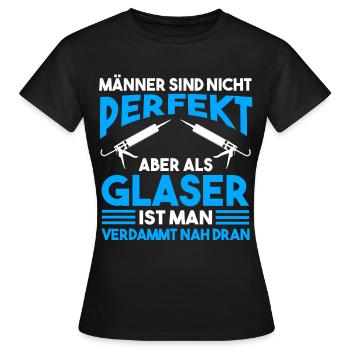 Glaser Glaserei - Frauen T-Shirt - Schwarz - Vorne - AI Model Female 172 dark (172cm)