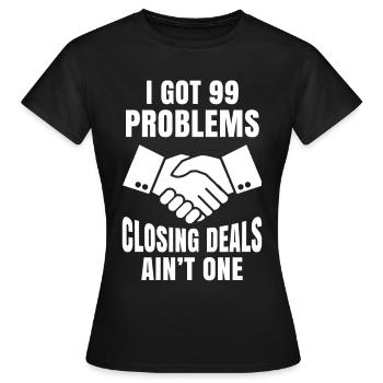 Immobilier Tshirt agent immobilier agent immobilier - T-shirt Femme - noir - Devant - AI Model Female 172 dark (172cm)