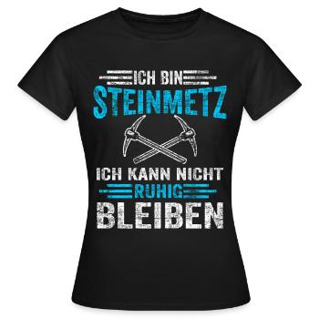 Ich bin Steinmetz - Frauen T-Shirt - Schwarz - Vorne - AI Model Female 172 dark (172cm)
