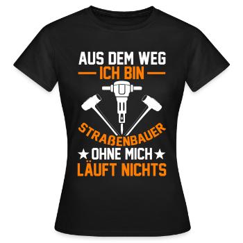 Straßenbauer - Frauen T-Shirt - Schwarz - Vorne - AI Model Female 172 dark (172cm)