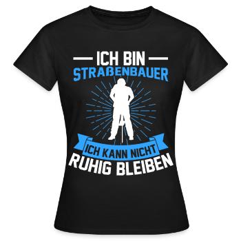 Straßenbauer Straßenwärter Straßenbau - Frauen T-Shirt - Schwarz - Vorne - AI Model Female 172 dark (172cm)