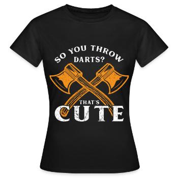 Axt Werfen Axt Werfer Axt Geschenk - Frauen T-Shirt - Schwarz - Vorne - AI Model Female 172 dark (172cm)