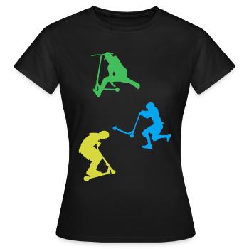 Scooter Scooter Freestyle Scooter Scooter cascadeurs - T-shirt Femme - noir - Devant - AI Model Female 172 dark (172cm)
