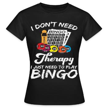 Bingo Bingo Joueur de société Bingo Lotto - T-shirt Femme - noir - Devant - AI Model Female 172 dark (172cm)