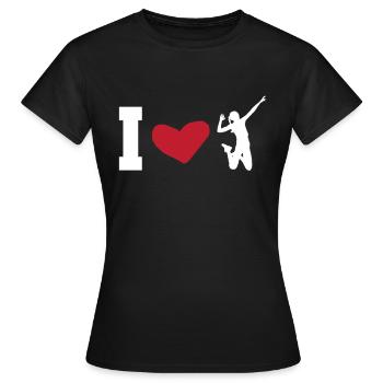 Volleyball Volleyballer Beach Volleyball Spieler - Frauen T-Shirt - Schwarz - Vorne - AI Model Female 172 dark (172cm)