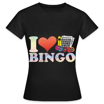 Bingo Bingospieler Gesellschaftsspiel Bingo Lotto - Frauen T-Shirt - Schwarz - Vorne - AI Model Female 172 dark (172cm)