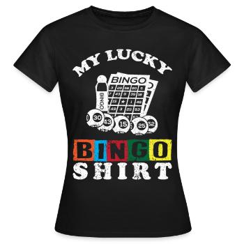 Bingo Bingo Joueur de société Bingo Lotto - T-shirt Femme - noir - Devant - AI Model Female 172 dark (172cm)