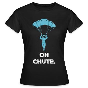 Parachute parachute parapente - T-shirt Femme - noir - Devant - AI Model Female 172 dark (172cm)
