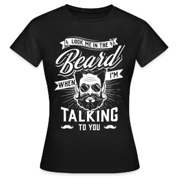 Bart Geschenk Vollbart schnurrbart - Frauen T-Shirt - Schwarz - Vorne - AI Model Female 172 dark (172cm)