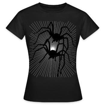 Spider Spiders Animals Crawling Disgust Horror - Women's T-Shirt - black - Front - AI Model Female 172 dark (172cm)
