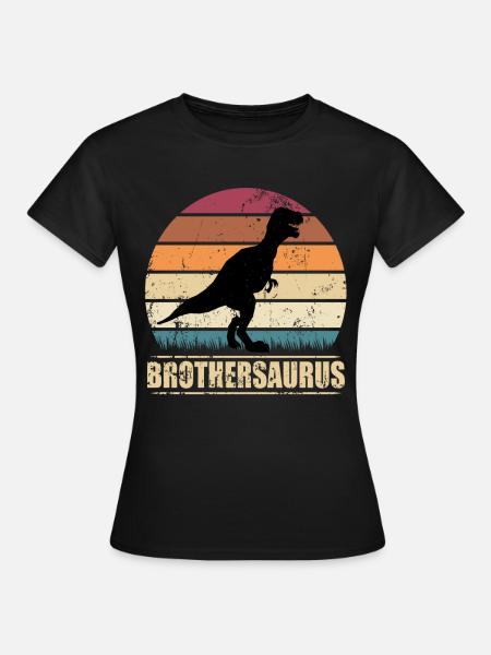 BrotherSaurus Dinosaurier T-Rex Bruder Dino - Frauen T-Shirt - Schwarz
