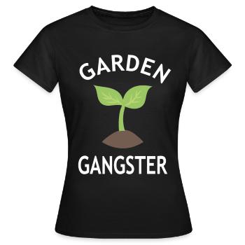 Gardener Gift - Garden Gangster - Nursery - Women's T-Shirt - black - Front - AI Model Female 172 dark (172cm)