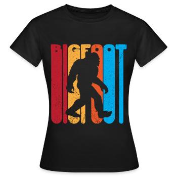 Bigfoot Sasquatch Yeti - Frauen T-Shirt - Schwarz - Vorne - AI Model Female 172 dark (172cm)