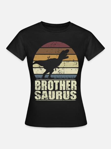 BrotherSaurus Rex Dinosaurier Dino Brother Saurus - Frauen T-Shirt - Schwarz