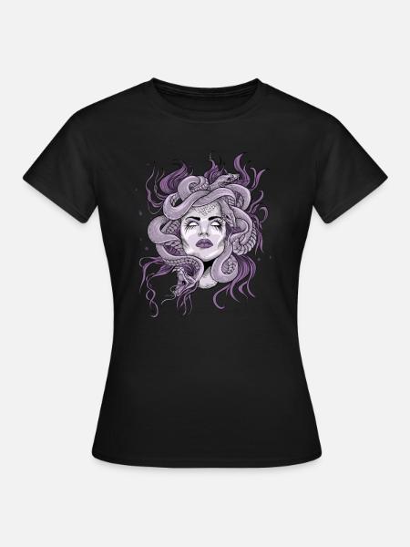 Medusa Griechische Mythologie Gott Göttin Grieche - Frauen T-Shirt - Schwarz