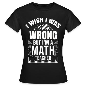 Math - Women's T-Shirt - black - Front - AI Model Female 172 dark (172cm)