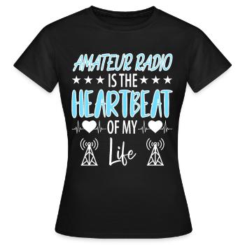 Amateur Radio Radio Radio Radio Radio Amateur Vintage - T-shirt Femme - noir - Devant - AI Model Female 172 dark (172cm)