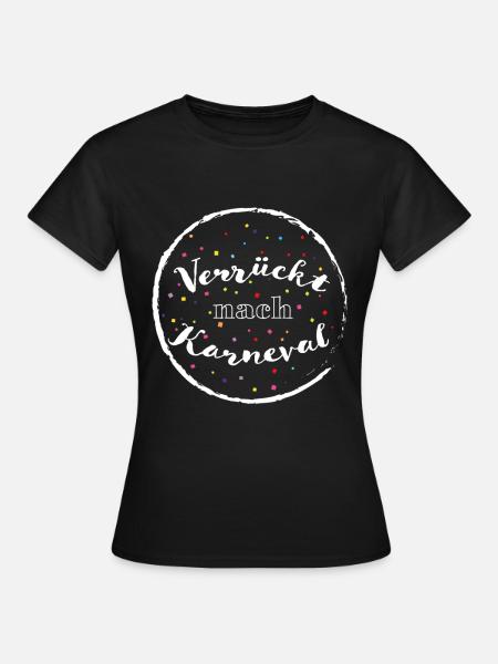 Karneval Fasching Konfetti Geschenk - Frauen T-Shirt - Schwarz