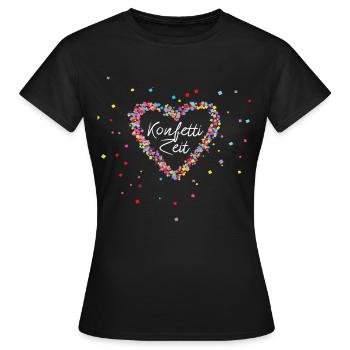 Carnaval Carnaval Confetti Cadeau - T-shirt Femme - noir - Devant - AI Model Female 172 dark (172cm)