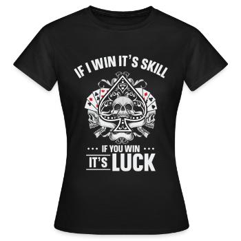 Poker Pokerface Pokertunier All In - Frauen T-Shirt - Schwarz - Vorne - AI Model Female 172 dark (172cm)