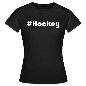 Hockey - #Hockey - T-shirt Femme - noir - Devant - AI Model Female 172 dark (172cm)