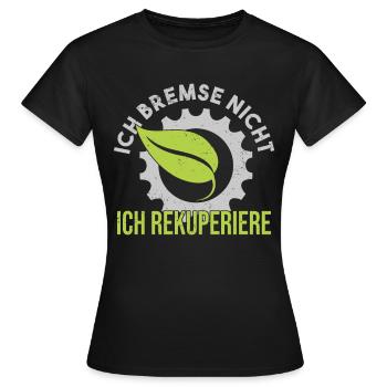 E Auto E Mobilität Elektroauto Spruch - Frauen T-Shirt - Schwarz - Vorne - AI Model Female 172 dark (172cm)